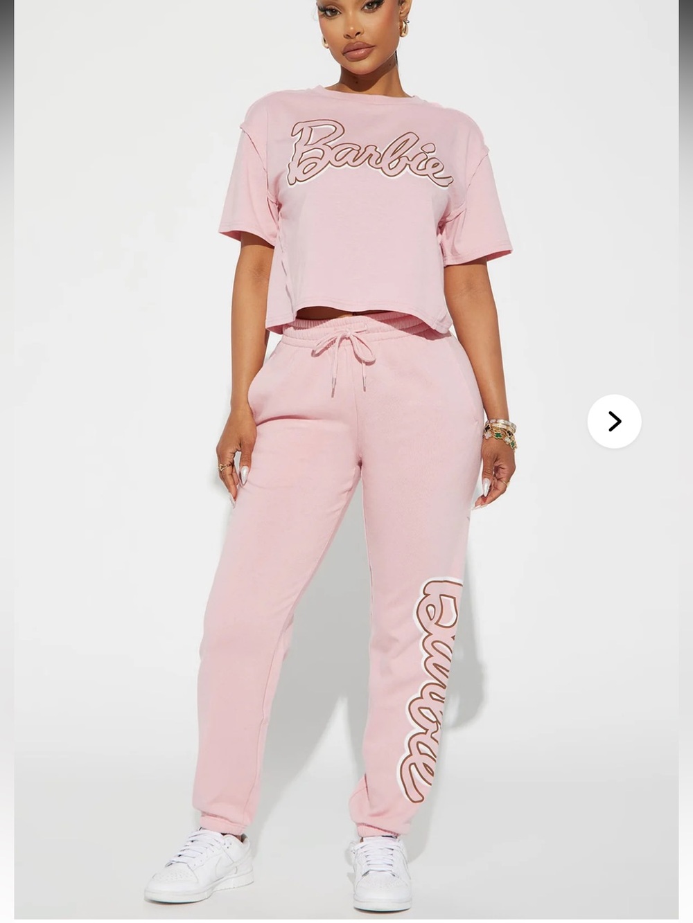 Fashion Nova Barbie Pink Logo Jogger Sweatpants XS